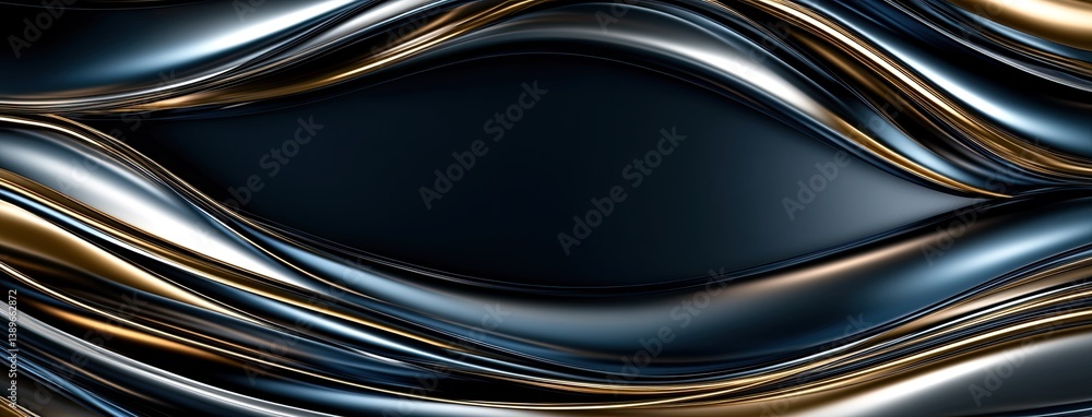 Aufkleber vibrant design showcases smooth curves and waves in stunning blue hues, creating a mesmerizing abstr