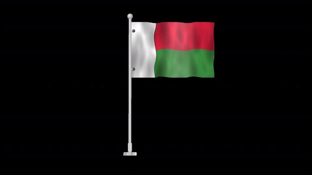 Madagascar Flag with Alpha Channel