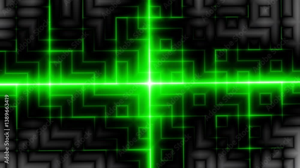Poster Abstract Futuristic abstract background. Motion graphic for abstract data center, server, internet, speed. Loop at 4K resolution.