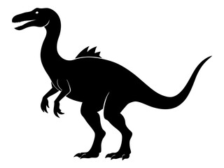 Fototapeta premium Dinosaur Silhouette Vector & Prehistoric Animal SVG