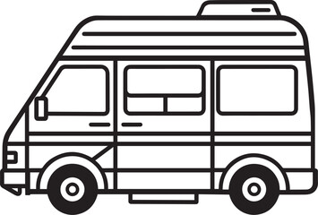 Van icon linear black