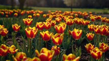Fototapeta premium field of tulips