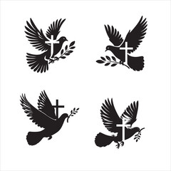 Obraz premium Pigeons flying vector