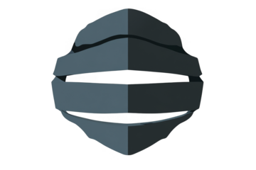 Abstract 3D Grey Shape Object Isolated Background Modern Digital Design