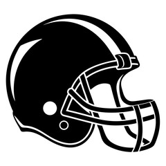 Fototapeta premium Football Helmet Silhouette Vector & Sports Gear SVG