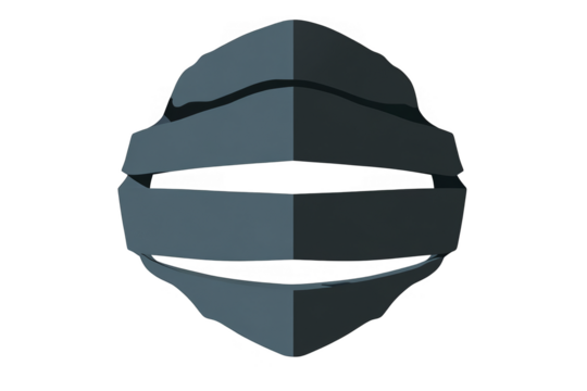 Abstract 3D Grey Shape Object Isolated Background Modern Digital Design