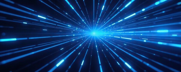Fototapeta premium Futuristic background with blue laser beams, high-tech design, technology concept, high-tech, ambiance