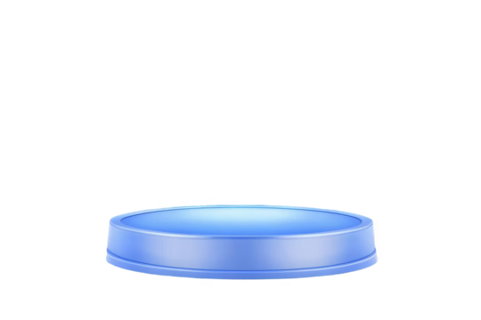 3D Render Blue Podium Stage Isolated On Transparent Black Background - Powered by Adobe