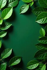Dark green background perfect for highlighting eco-friendly products,  natural,  background