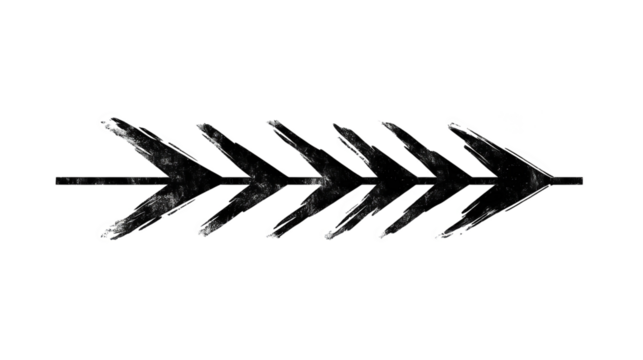 Abstract Arrow Illustration With Transparent Background For Modern Designs