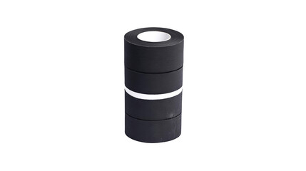 Abstract 3D Cylinder with Black and White Isolated on Transparent Background