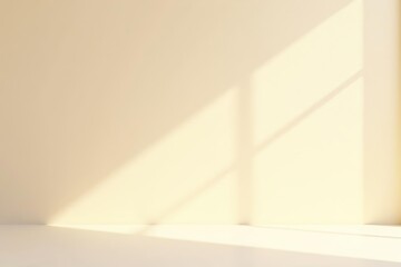 Gentle light beige background with soft window shadow for product presentation,  retail,  delicate