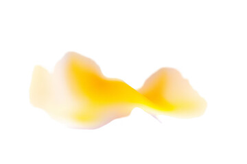 Abstract 3D Rendered Yellow Shape With Smooth Gradient Isolated Background