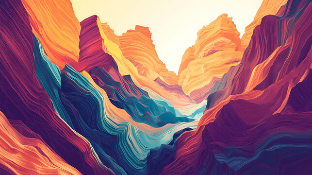 From the depths of the canyon the faint whispers of blockchain technology can be heard prophetic of the revolution it will bring to traditional finance. Faint Whispers. Illustration