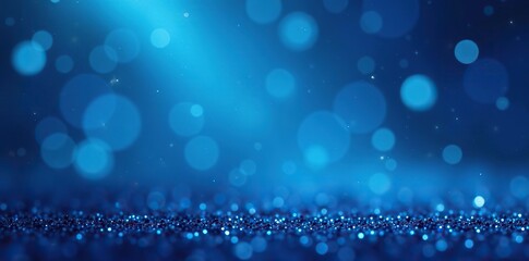 Glamorous abstract blue background with glitter and bokeh lights,  backdrop,  decoration