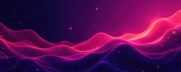 Grainy purple orange abstract background with vibrant glowing color wave and dark noise texture,  color wave,  abstract