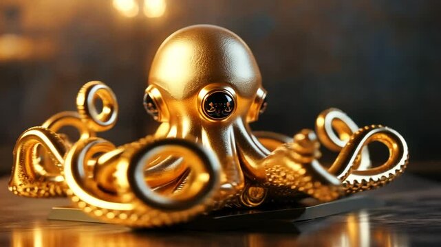 Golden Octopus Sculpture: A Luxurious and Intriguing Artwork