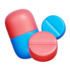 Medicine, Pharmacy Medicines and Drugs, Health Care Medical Pills, 3d rendering.