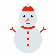 Snowman isolated on white background