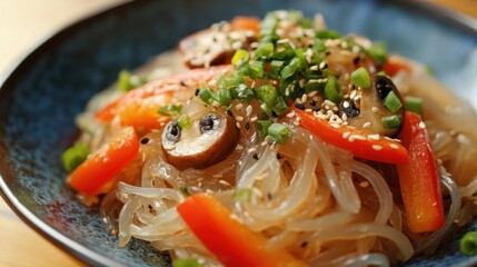 Konjac noodles healthy dish. Generative AI