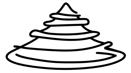 Abstract Christmas Tree Illustration On Black Background With Colorful Lights