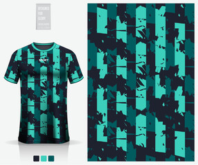 Fabric textile pattern design for football, soccer, American football, rugby, badminton, cycling, athletic, basketball, baseball, espotrs, motocross or sportswear. Sport jersey mockup.