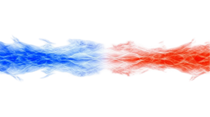 Abstract Energy Illustration With Red And Blue Colors On Black Transparent Background