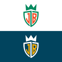 JB BJ trendy letter logo design