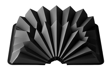 Abstract Illustration Of Folded Black Paper Geometric Design Background