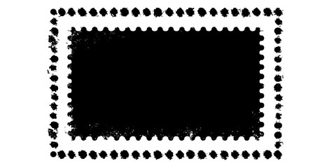 Abstract Geometric Frame Illustration on Black Isolated Background Design