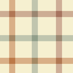 Retro autumn plaid tartan gingham checkered seamless pattern in rustic orange, olive green and brown chestnut. For wallpaper, home décor and fabric.