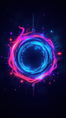 Vivid digital illustration of a cybernetic protection shield with dynamic colors and light effects, symbolizing cybersecurity and internet security.