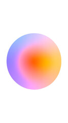 Abstract Gradient Circle Illustration In Orange Pink Purple And Yellow Colors