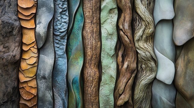 Many nature textures. Generative AI
