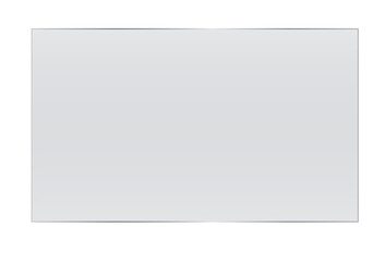 Png Acrylic glass panel on transparent background. Realistic glossy plate with light glare and shadow. Clear rectangle frame template for design. Isolated Png illustration. 