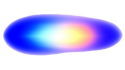 Abstract Illustration Of Blue Gradient Shape With Light And Color On Black Background