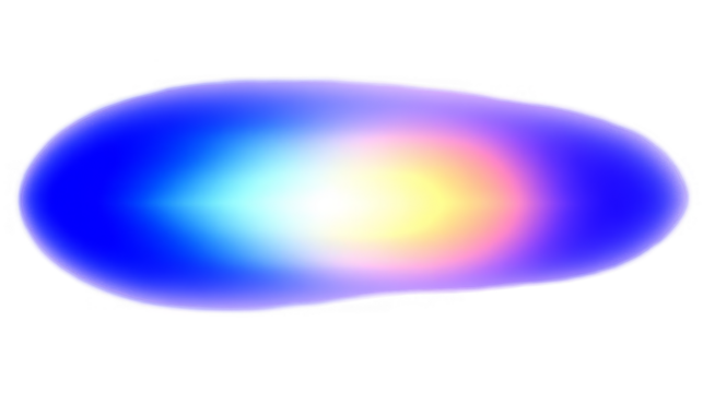 Abstract Illustration Of Blue Gradient Shape With Light And Color On Black Background