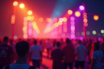 Cream background with bokeh and vibrant festival lights,  dreamy,  happiness