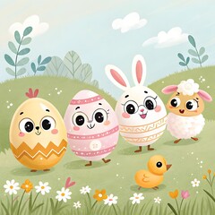 Obraz premium Easter Egg Shaped Animal