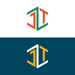 JT TJ trendy letter logo design