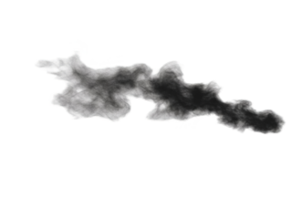 Abstract Smoke Illustration Against Transparent Background In Black And Gray