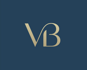 VB letter logo icon design. Classic style luxury initials monogram.