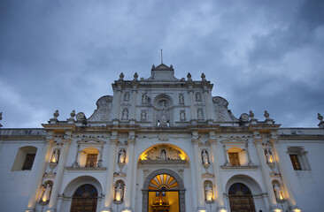 Facade of the Cathedral of Antigua, Guatemala