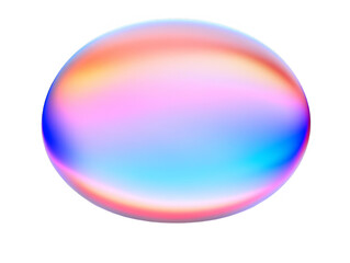 Abstract Transparent Sphere with Colorful Gradient on Black Background