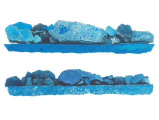 Blue Rock Abstract Illustration On Isolated Transparent Background