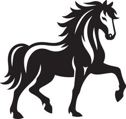 silhouette of clean vector of horse isolated