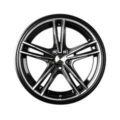 Obraz premium Chrome Wheel Rim Shiny Alloy Isolated On Transparent Background Photo