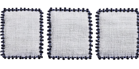 Decorative Fabric Texture Isolated Background With Textured Border Frame Illustration