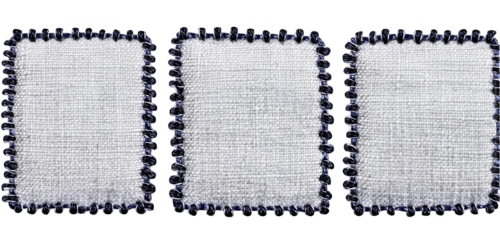 Decorative Fabric Texture Isolated Background With Textured Border Frame Illustration