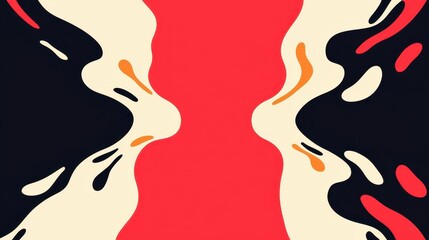 Abstract Colorful Shapes Blending Together in Artistic Design